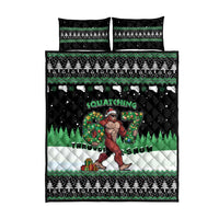 Funny Bigfoot 67 Six Seven Christmas Quilt Bed Set Squatching Through The Snow - Wonder Print Shop