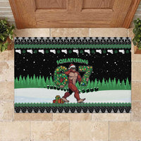 Funny Bigfoot 67 Six Seven Christmas Rubber Doormat Squatching Through The Snow - Wonder Print Shop