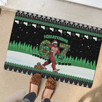 Funny Bigfoot 67 Six Seven Christmas Rubber Doormat Squatching Through The Snow - Wonder Print Shop