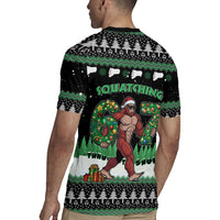 Funny Bigfoot 67 Six Seven Christmas Rugby Jersey Squatching Through The Snow - Wonder Print Shop