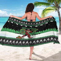 Funny Bigfoot 67 Six Seven Christmas Sarong Squatching Through The Snow - Wonder Print Shop