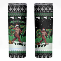Funny Bigfoot 67 Six Seven Christmas Skinny Tumbler Squatching Through The Snow - Wonder Print Shop