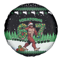 Funny Bigfoot 67 Six Seven Christmas Spare Tire Cover Squatching Through The Snow - Wonder Print Shop