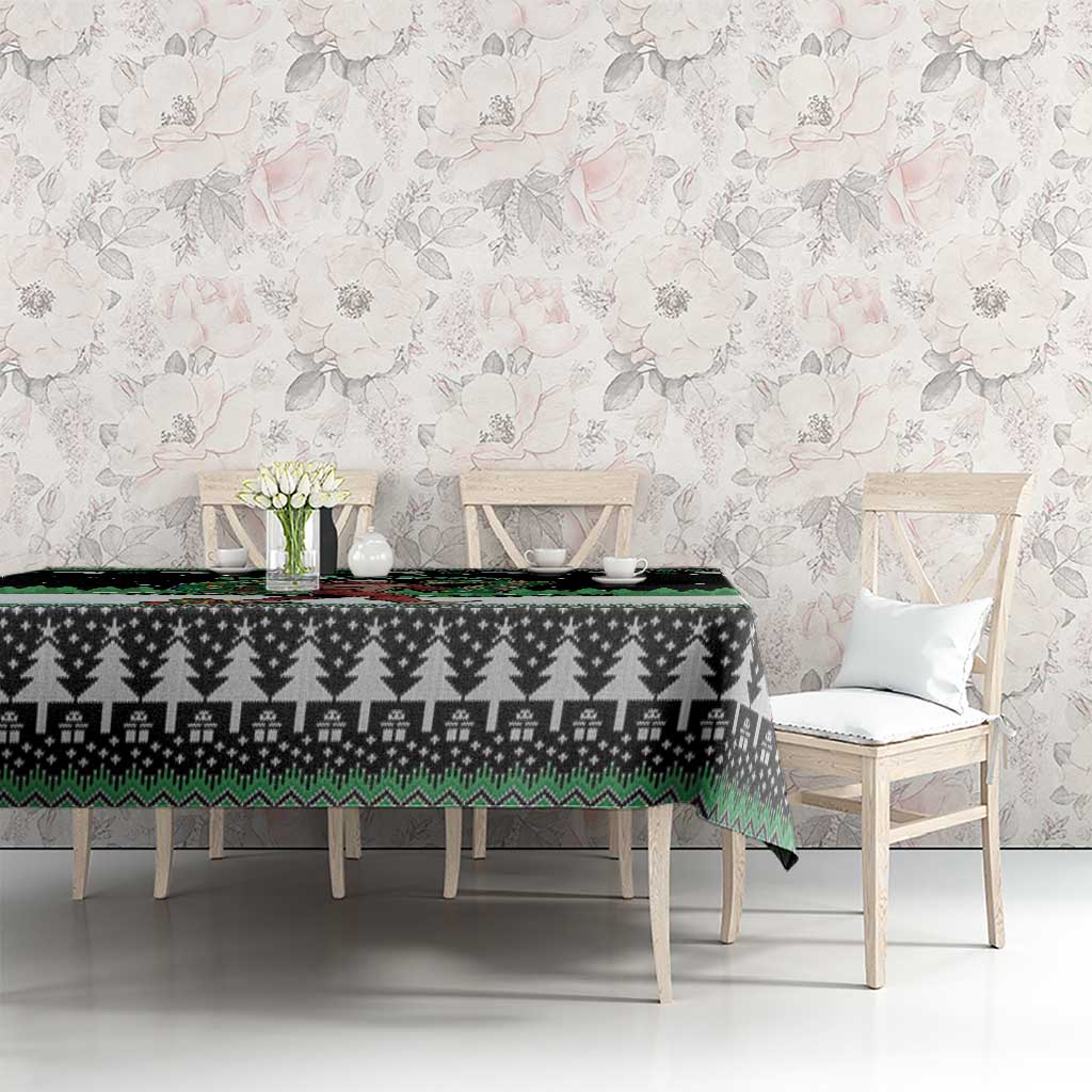 Funny Bigfoot 67 Six Seven Christmas Tablecloth Squatching Through The Snow - Wonder Print Shop