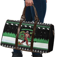 Funny Bigfoot 67 Six Seven Christmas Travel Bag Squatching Through The Snow - Wonder Print Shop