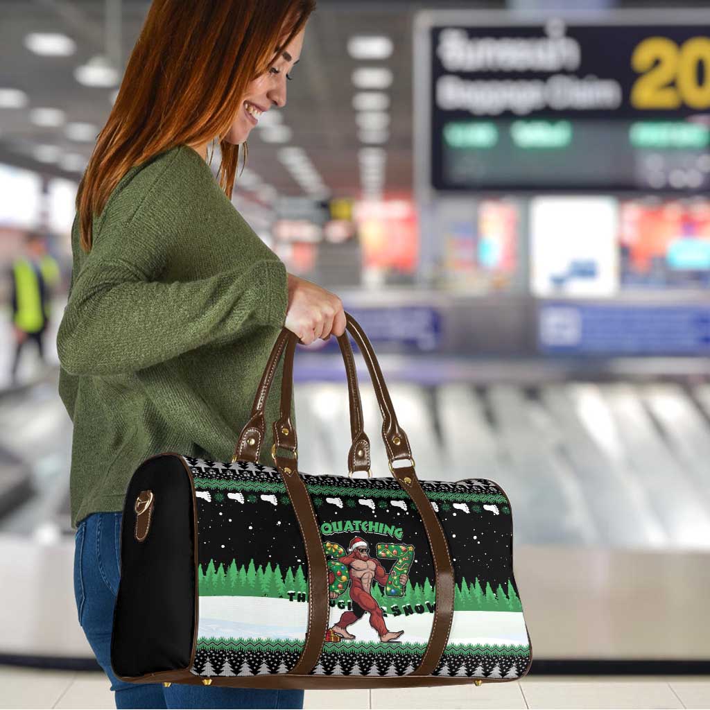 Funny Bigfoot 67 Six Seven Christmas Travel Bag Squatching Through The Snow - Wonder Print Shop