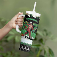 Funny Bigfoot 67 Six Seven Christmas Tumbler With Handle Squatching Through The Snow - Wonder Print Shop