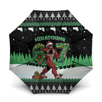 Funny Bigfoot 67 Six Seven Christmas Umbrella Squatching Through The Snow - Wonder Print Shop