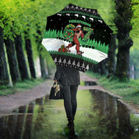 Funny Bigfoot 67 Six Seven Christmas Umbrella Squatching Through The Snow - Wonder Print Shop