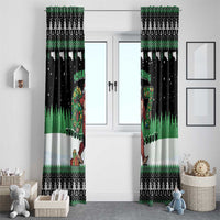 Funny Bigfoot 67 Six Seven Christmas Window Curtain Squatching Through The Snow - Wonder Print Shop