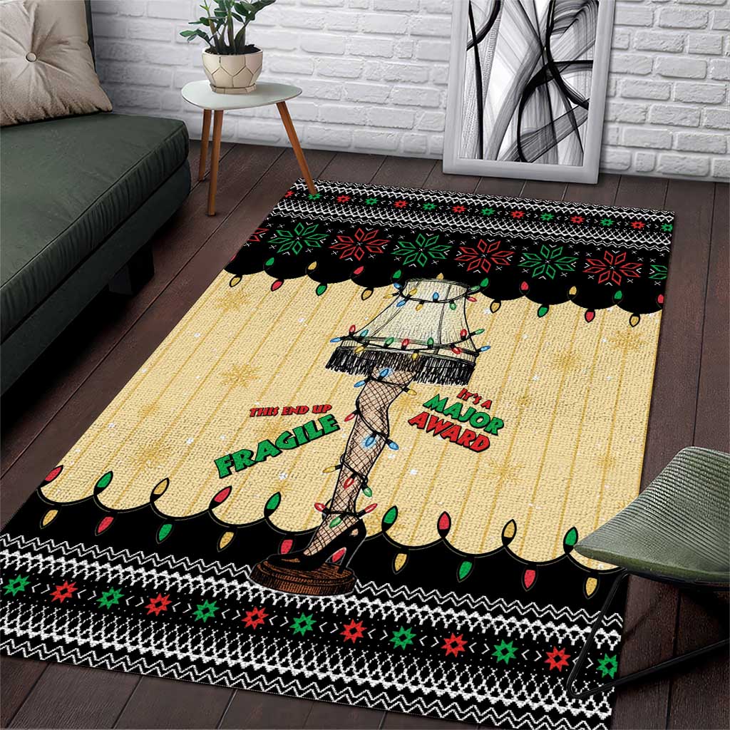 Christmas Story Area Rug Fragile Leg Lamp - Wonder Print Shop