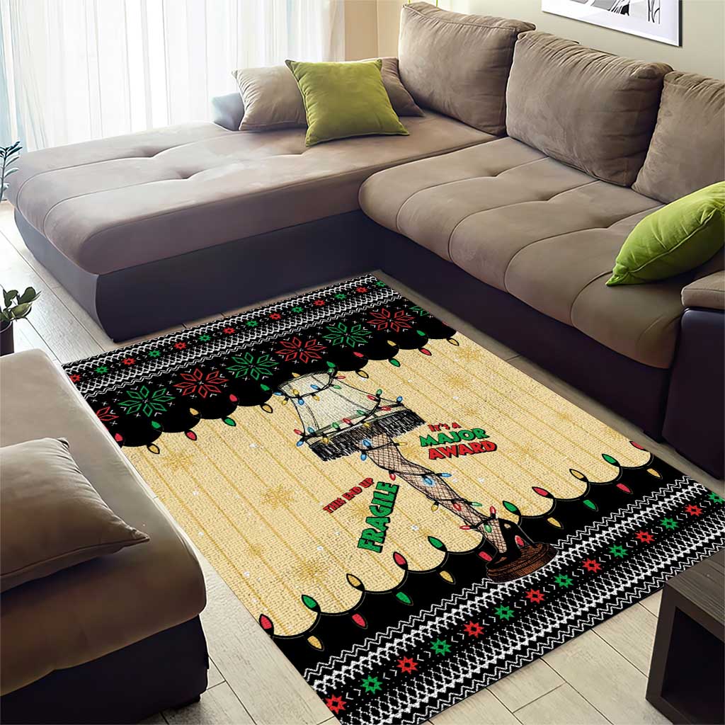 Christmas Story Area Rug Fragile Leg Lamp - Wonder Print Shop