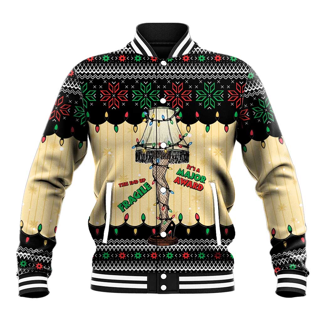 Christmas Story Baseball Jacket Fragile Leg Lamp - Wonder Print Shop