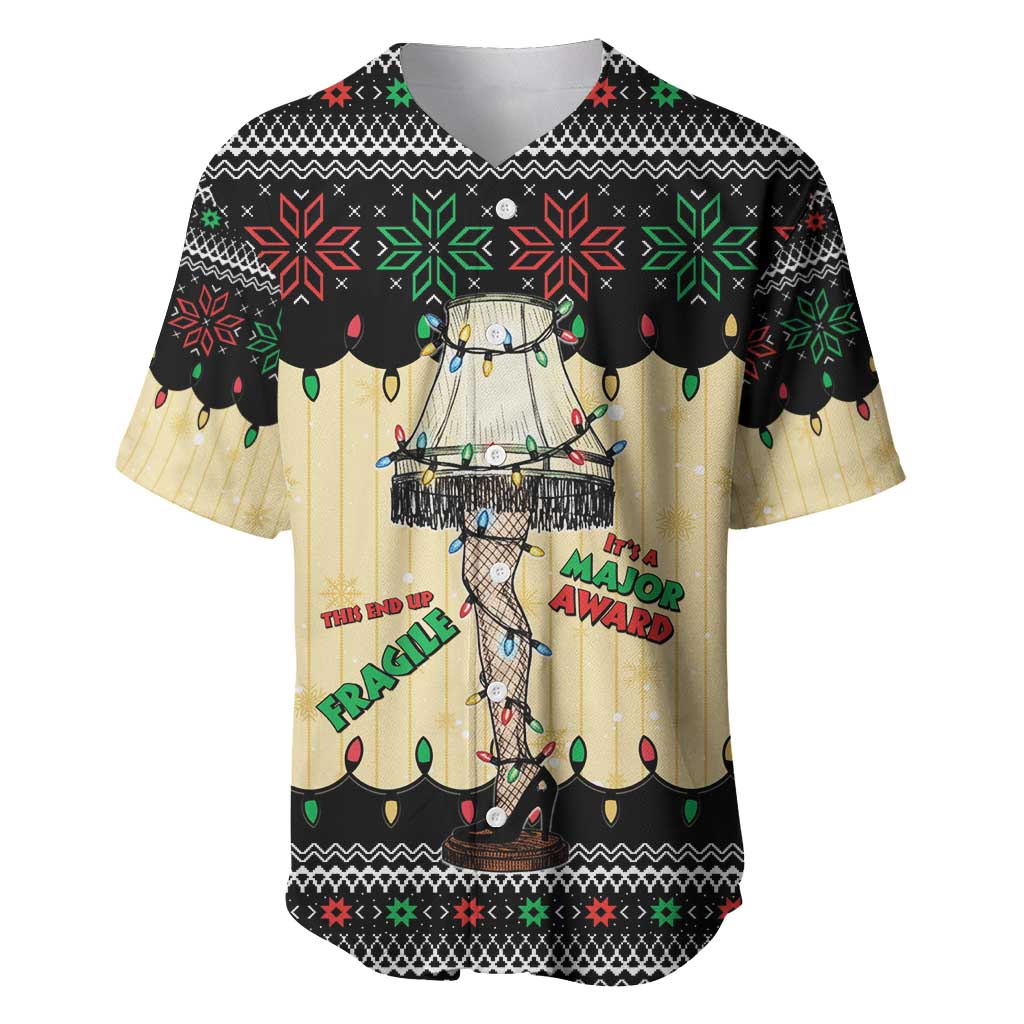 Christmas Story Baseball Jersey Fragile Leg Lamp - Wonder Print Shop