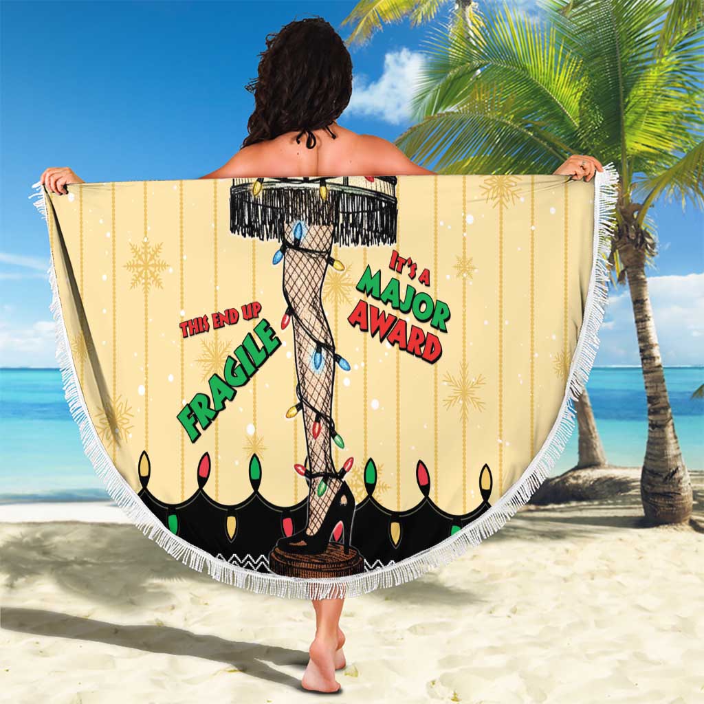 Christmas Story Beach Blanket Fragile Leg Lamp - Wonder Print Shop