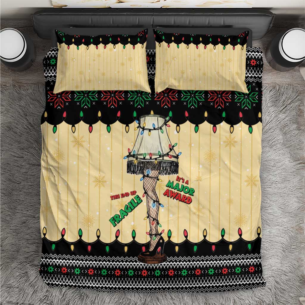 Christmas Story Bedding Set Fragile Leg Lamp - Wonder Print Shop