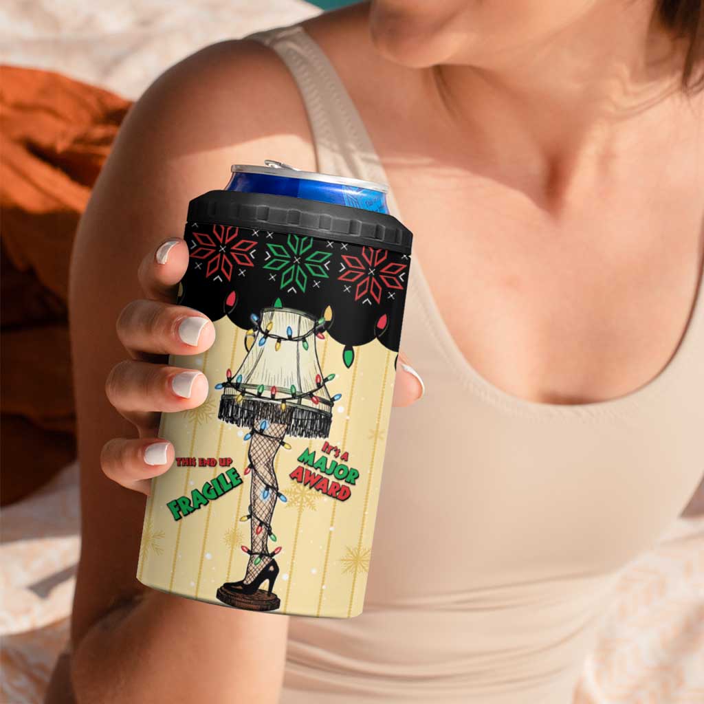 Christmas Story 4 in 1 Can Cooler Tumbler Fragile Leg Lamp - Wonder Print Shop