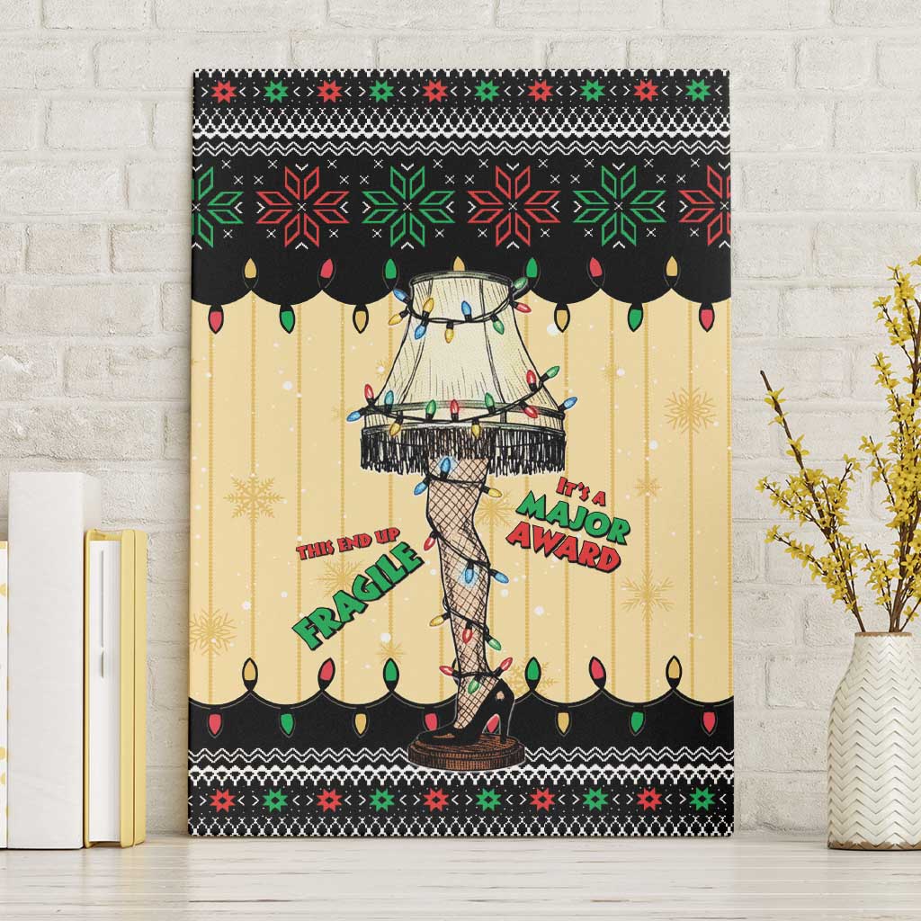 Christmas Story Canvas Wall Art Fragile Leg Lamp - Wonder Print Shop