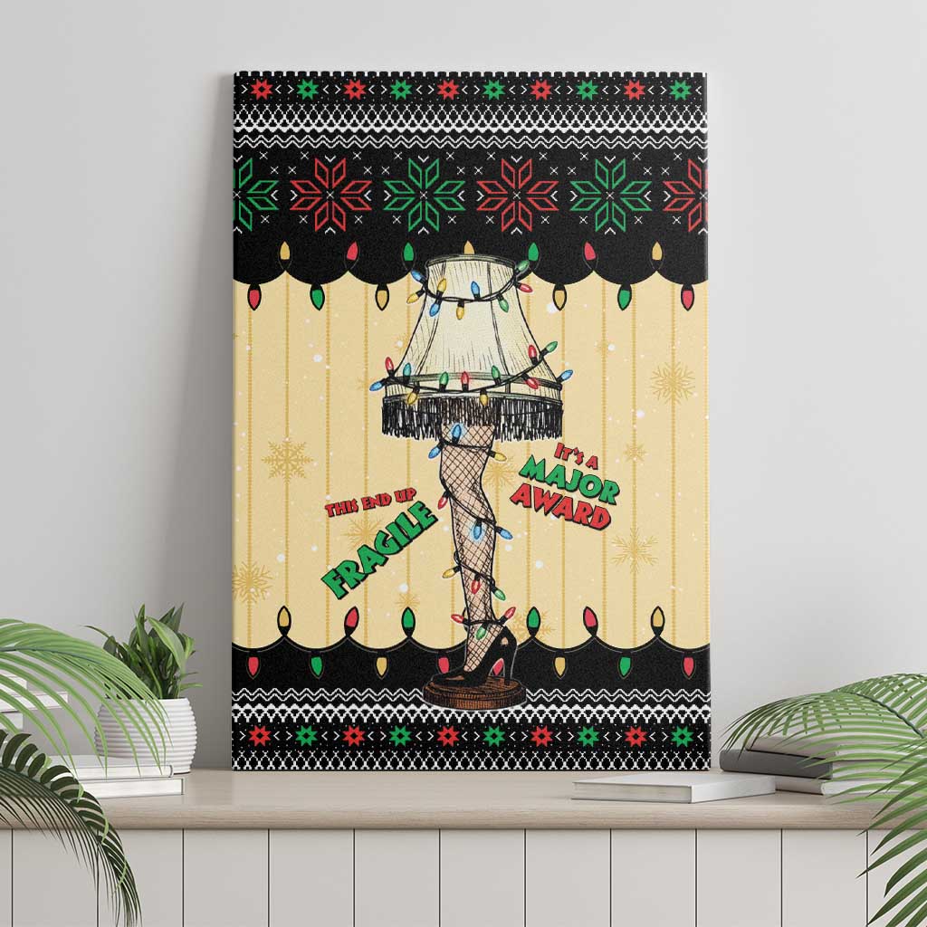 Christmas Story Canvas Wall Art Fragile Leg Lamp - Wonder Print Shop