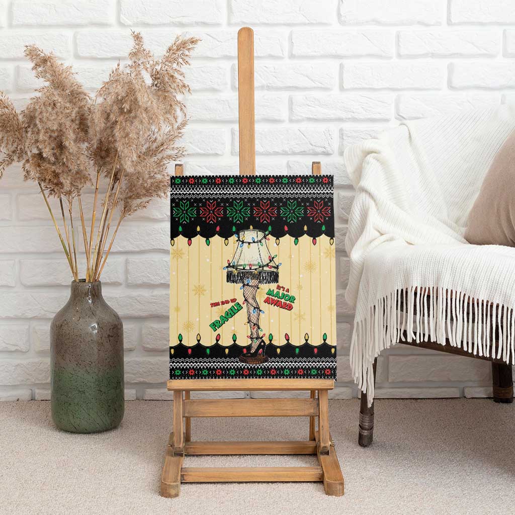 Christmas Story Canvas Wall Art Fragile Leg Lamp - Wonder Print Shop