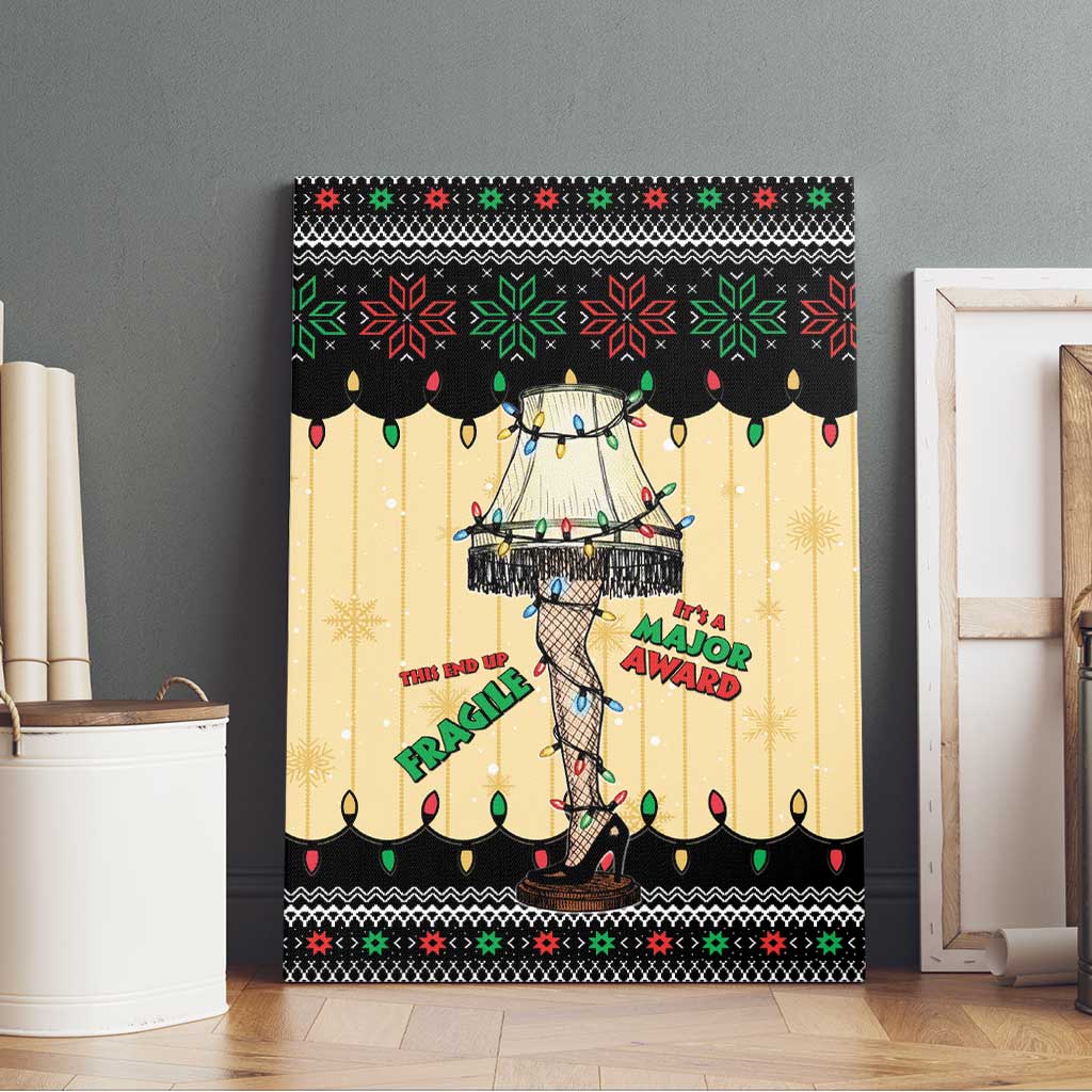 Christmas Story Canvas Wall Art Fragile Leg Lamp - Wonder Print Shop
