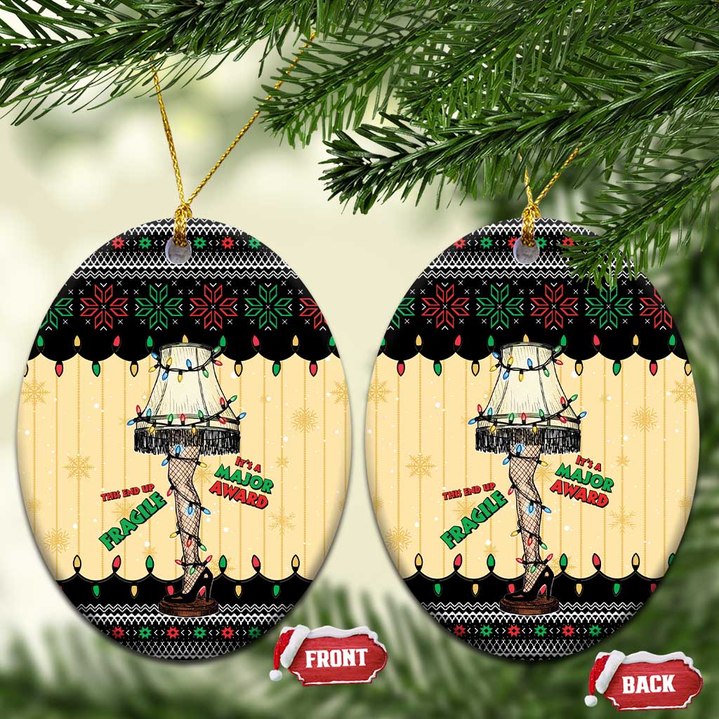 Christmas Story Ceramic Ornament Fragile Leg Lamp - Wonder Print Shop