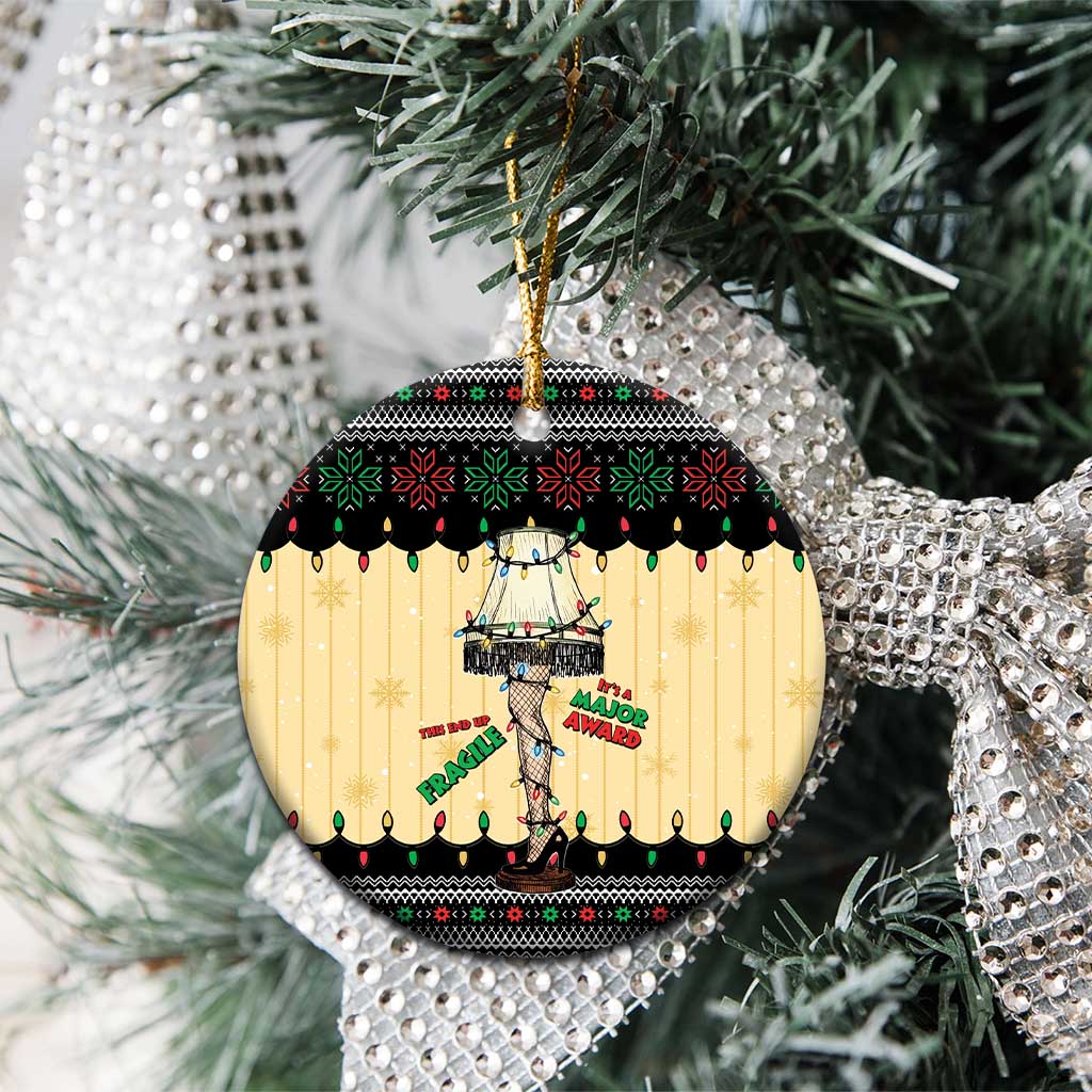 Christmas Story Ceramic Ornament Fragile Leg Lamp - Wonder Print Shop