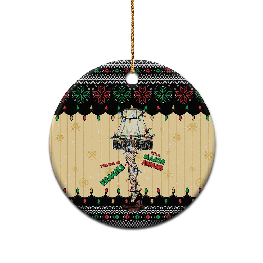 Christmas Story Ceramic Ornament Fragile Leg Lamp - Wonder Print Shop