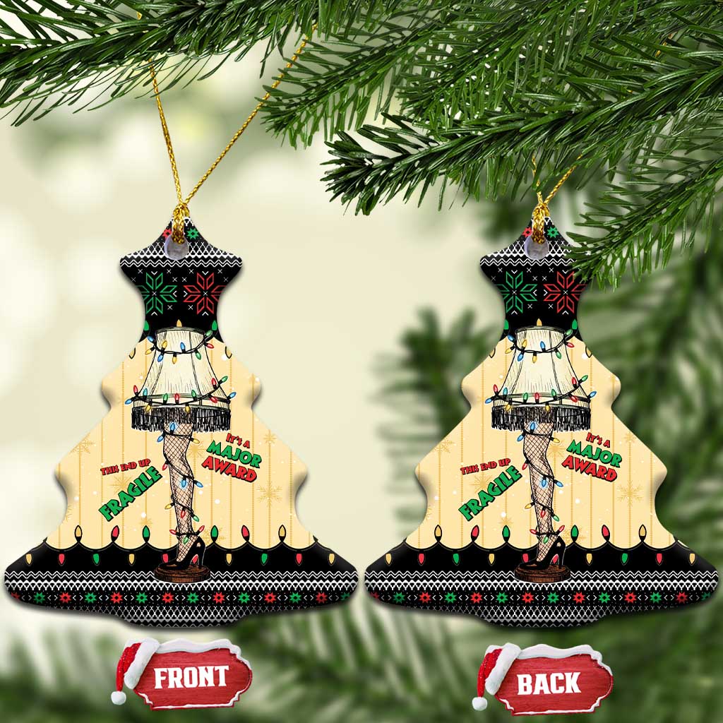 Christmas Story Ceramic Ornament Fragile Leg Lamp - Wonder Print Shop