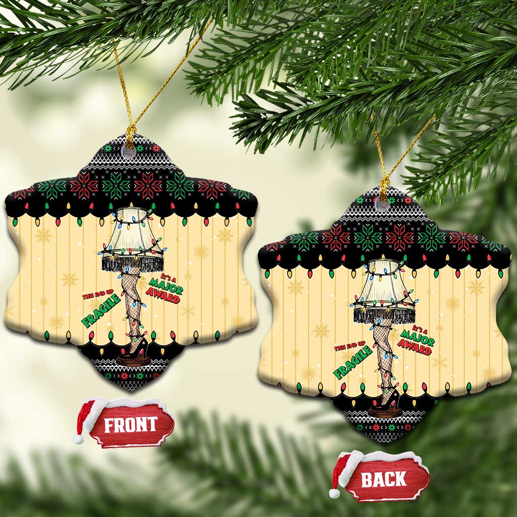 Christmas Story Ceramic Ornament Fragile Leg Lamp - Wonder Print Shop