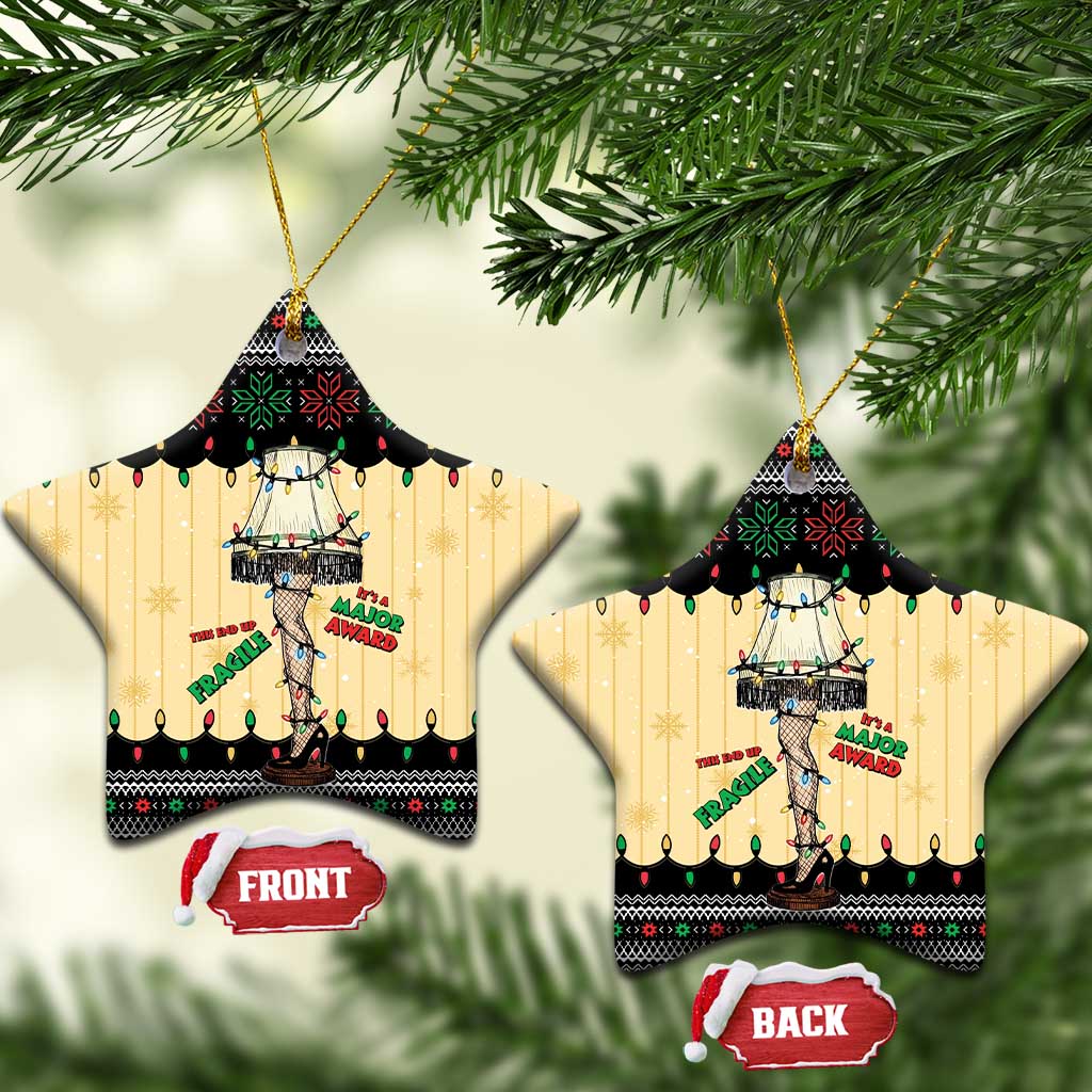 Christmas Story Ceramic Ornament Fragile Leg Lamp - Wonder Print Shop