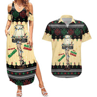 Christmas Story Couples Matching Summer Maxi Dress and Hawaiian Shirt Fragile Leg Lamp - Wonder Print Shop