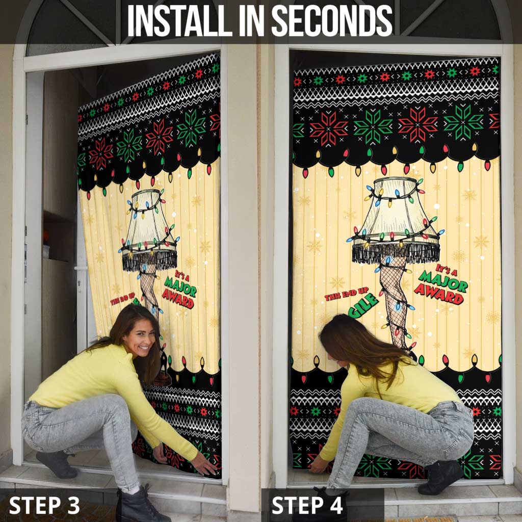 Christmas Story Door Cover Fragile Leg Lamp - Wonder Print Shop