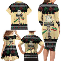 Christmas Story Family Matching Long Sleeve Bodycon Dress and Hawaiian Shirt Fragile Leg Lamp - Wonder Print Shop
