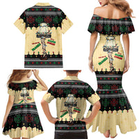 Christmas Story Family Matching Mermaid Dress and Hawaiian Shirt Fragile Leg Lamp - Wonder Print Shop