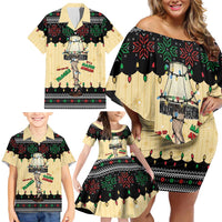 Christmas Story Family Matching Off Shoulder Short Dress and Hawaiian Shirt Fragile Leg Lamp - Wonder Print Shop