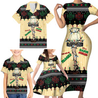 Christmas Story Family Matching Short Sleeve Bodycon Dress and Hawaiian Shirt Fragile Leg Lamp - Wonder Print Shop