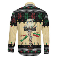 Christmas Story Family Matching Short Sleeve Bodycon Dress and Hawaiian Shirt Fragile Leg Lamp - Wonder Print Shop