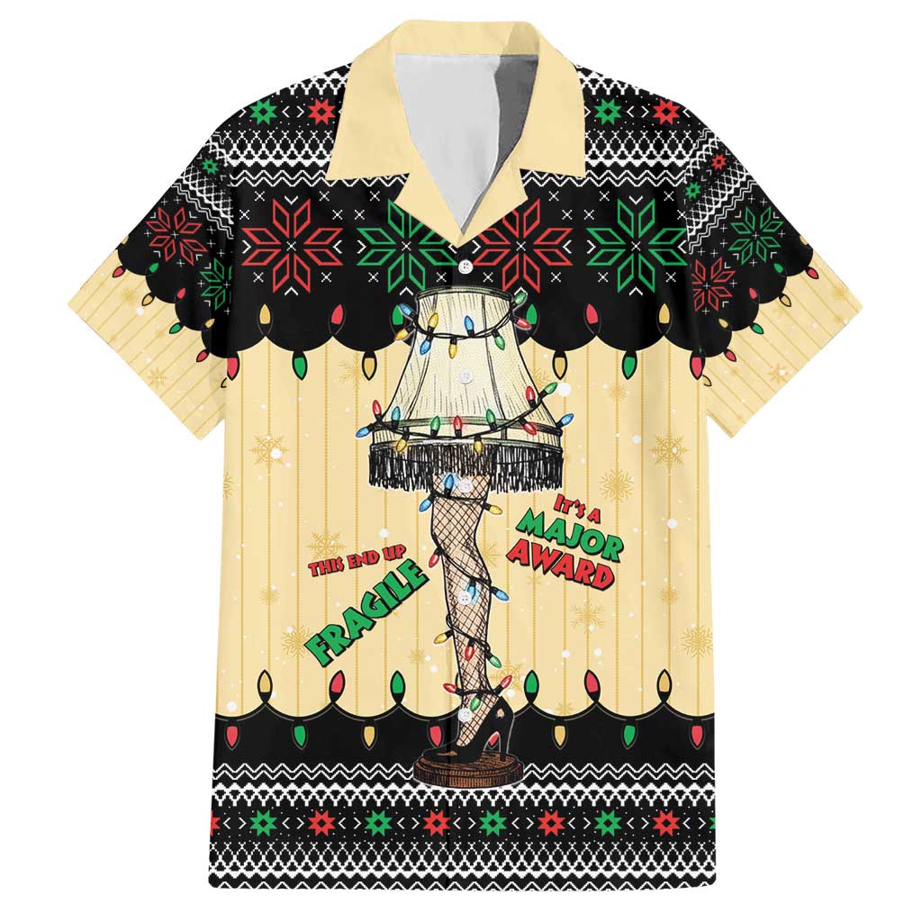 Christmas Story Hawaiian Shirt Fragile Leg Lamp - Wonder Print Shop