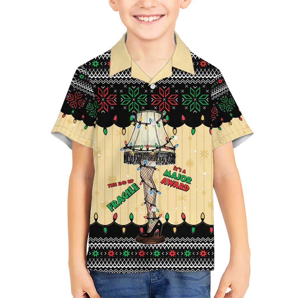 Christmas Story Hawaiian Shirt Fragile Leg Lamp - Wonder Print Shop