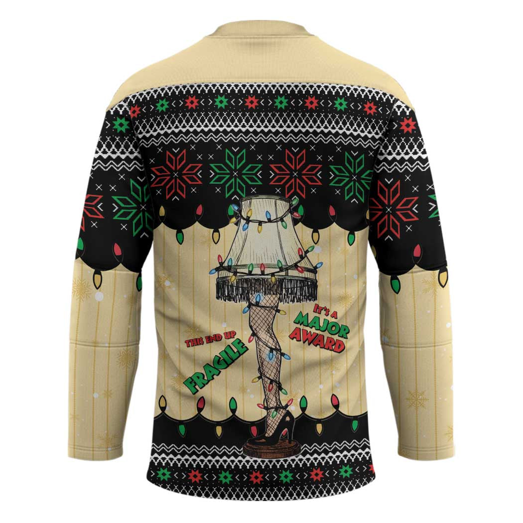 Christmas Story Hockey Jersey Fragile Leg Lamp - Wonder Print Shop