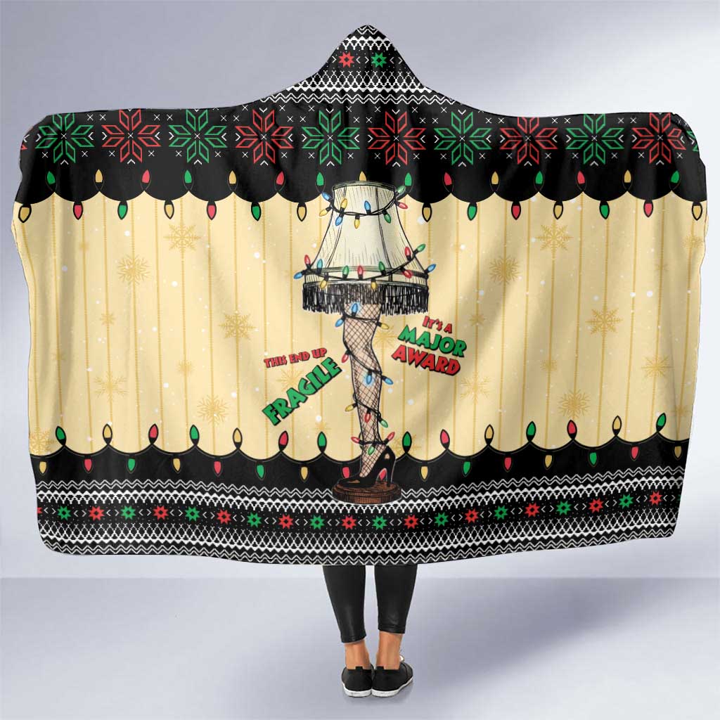 Christmas Story Hooded Blanket Fragile Leg Lamp - Wonder Print Shop