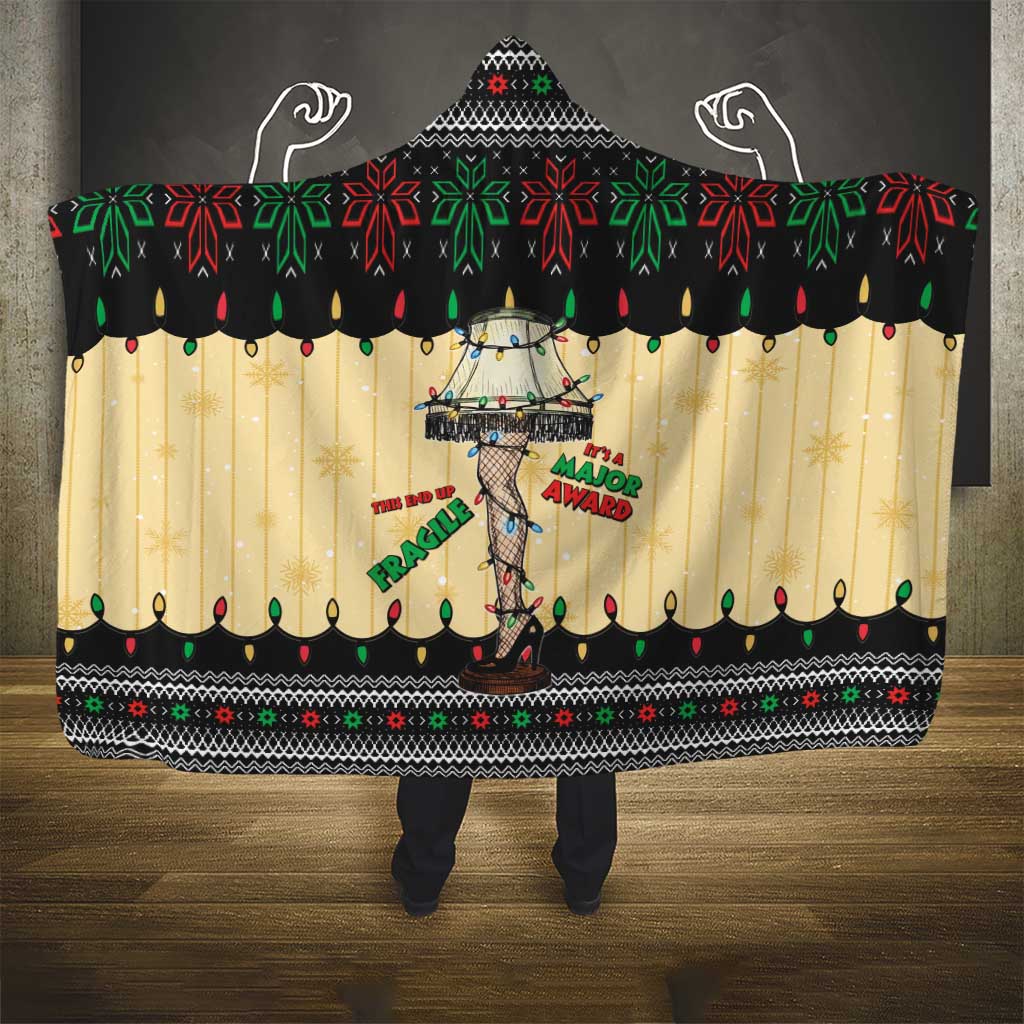 Christmas Story Hooded Blanket Fragile Leg Lamp - Wonder Print Shop