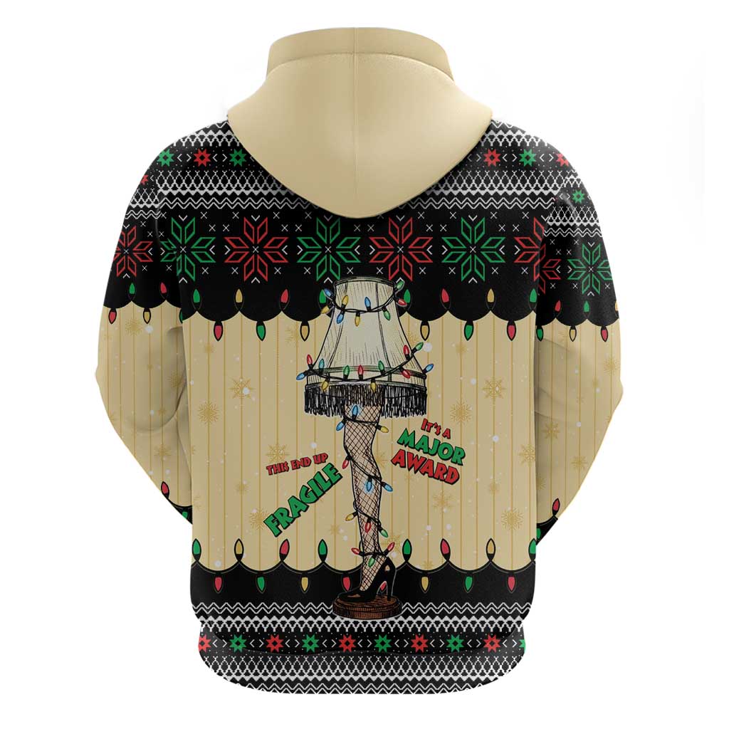 Christmas Story Hoodie Fragile Leg Lamp - Wonder Print Shop