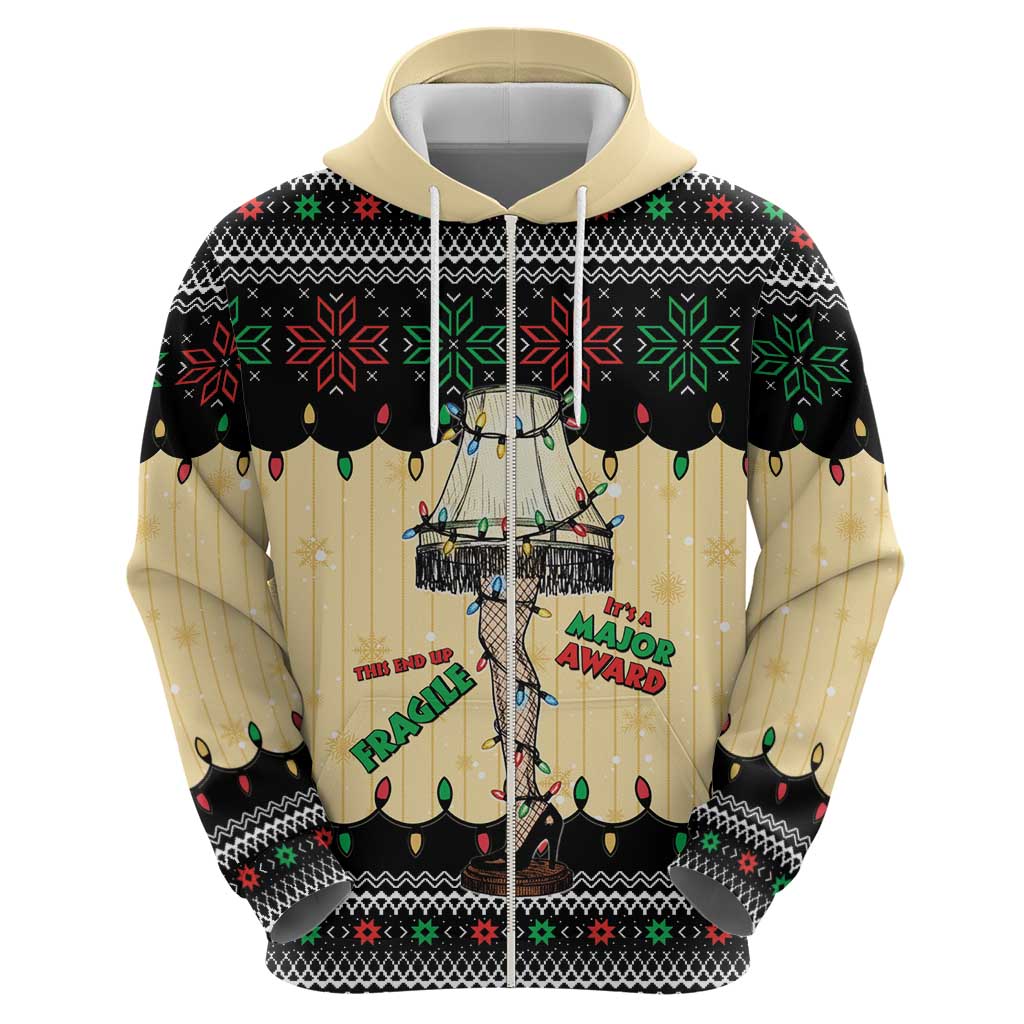 Christmas Story Hoodie Fragile Leg Lamp - Wonder Print Shop