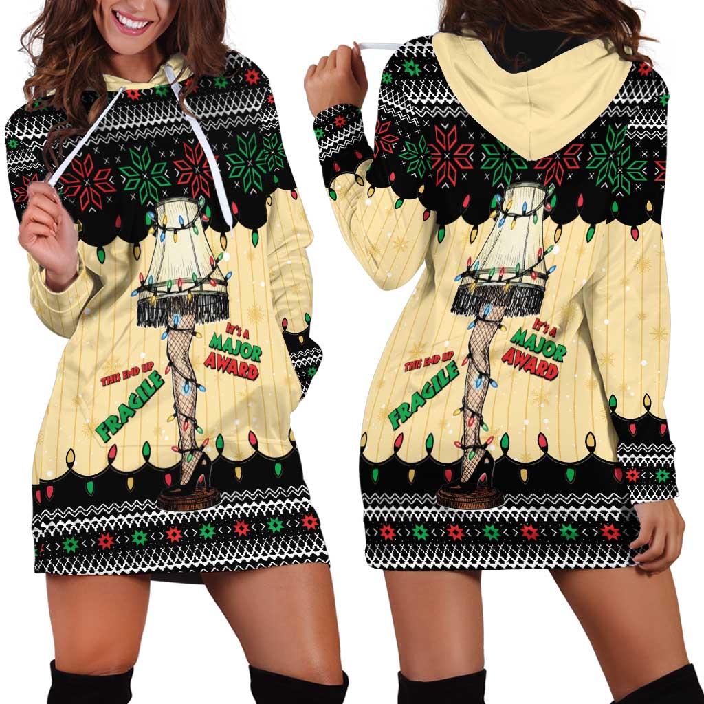 Christmas Story Hoodie Dress Fragile Leg Lamp - Wonder Print Shop