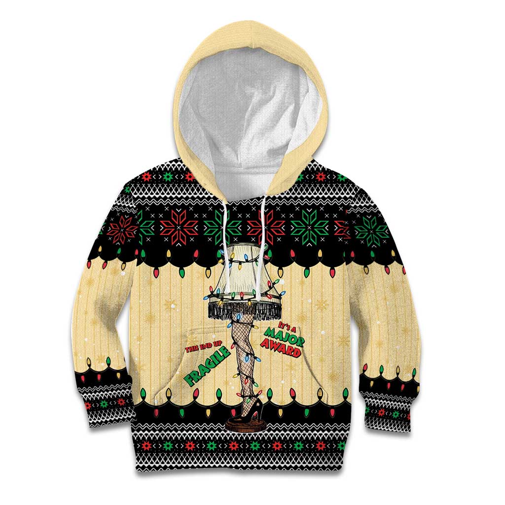 Christmas Story Kid Hoodie Fragile Leg Lamp - Wonder Print Shop