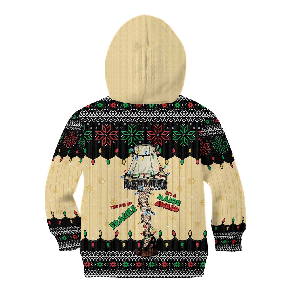 Christmas Story Kid Hoodie Fragile Leg Lamp - Wonder Print Shop