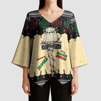 Christmas Story Kimono Sleeve Blouse Fragile Leg Lamp - Wonder Print Shop