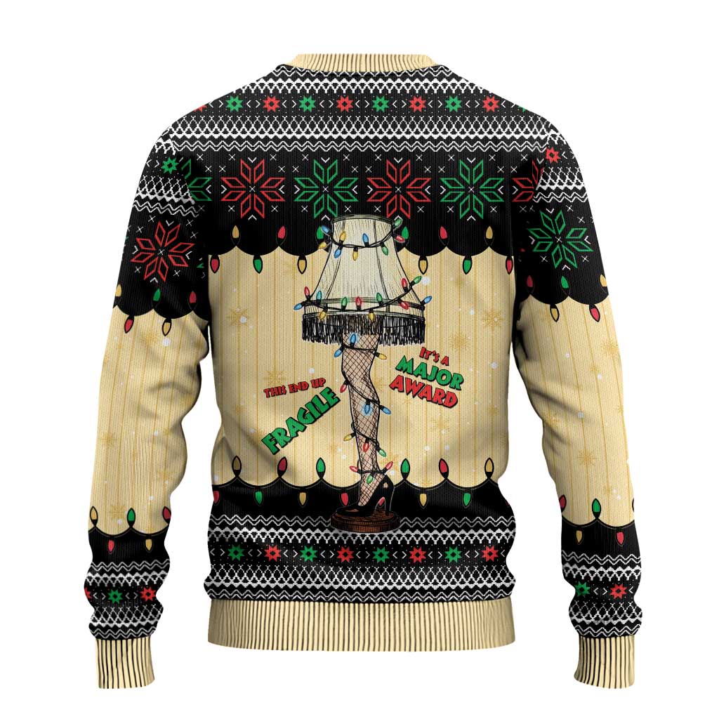 Christmas Story Ugly Christmas Sweater Fragile Leg Lamp - Wonder Print Shop